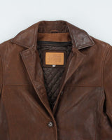 Vintage OHH Double Breasted Button Up Leather Jacket - L