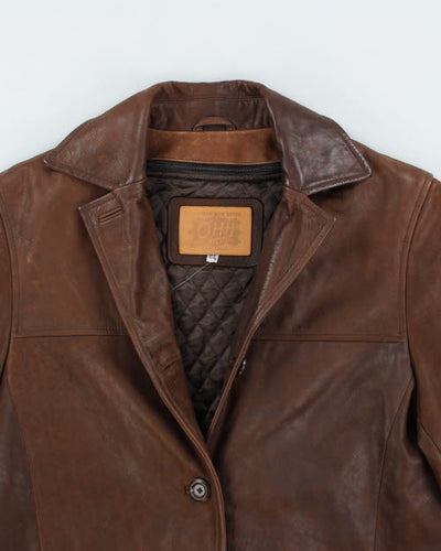 Vintage OHH Double Breasted Button Up Leather Jacket - L