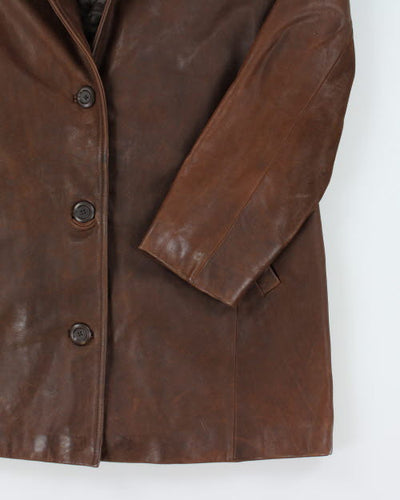 Vintage OHH Double Breasted Button Up Leather Jacket - L