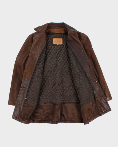 Vintage OHH Double Breasted Button Up Leather Jacket - L
