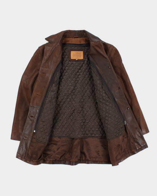 Vintage OHH Double Breasted Button Up Leather Jacket - L