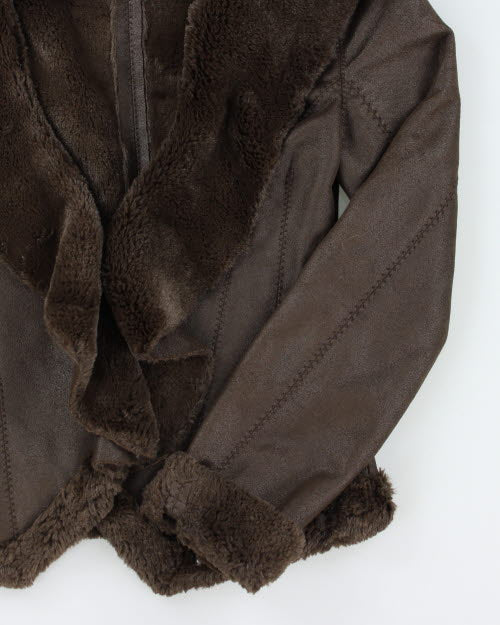 Y2k 00s DKNY Faux Fur Jacket - XS