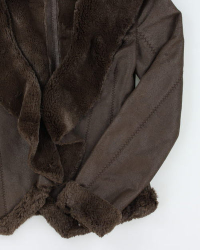 Y2k 00s DKNY Faux Fur Jacket - XS