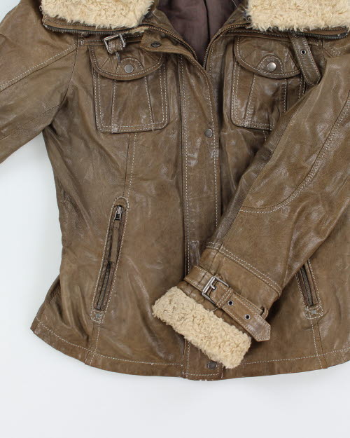 Danier Green Leather Jacket - XS