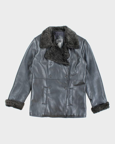 Vintage Pelican Cove Silver Faux Leather Jacket - M