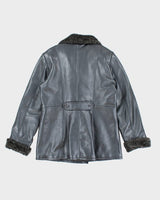 Vintage Pelican Cove Silver Faux Leather Jacket - M