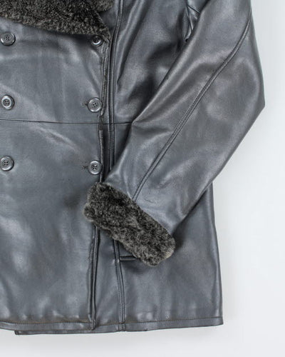 Vintage Pelican Cove Silver Faux Leather Jacket - M