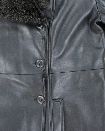Vintage Pelican Cove Silver Faux Leather Jacket - M