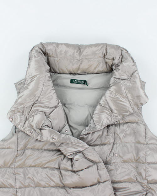 Ralph Lauren Silver Puffer Bodywarmer - L