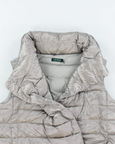 Ralph Lauren Silver Puffer Bodywarmer - L