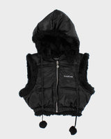 Y2k 00s Bebe Rabbit Fur Lined Bodywarmer - S