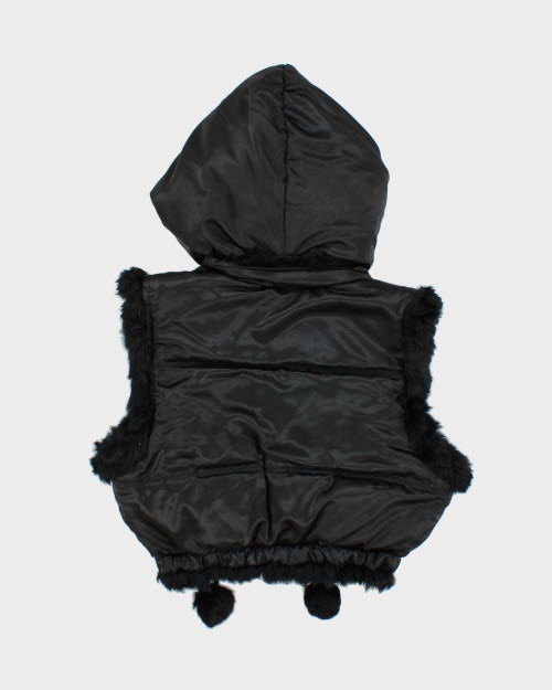 Y2k 00s Bebe Rabbit Fur Lined Bodywarmer - S
