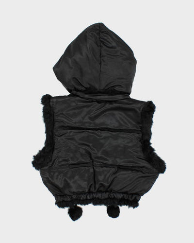 Y2k 00s Bebe Rabbit Fur Lined Bodywarmer - S