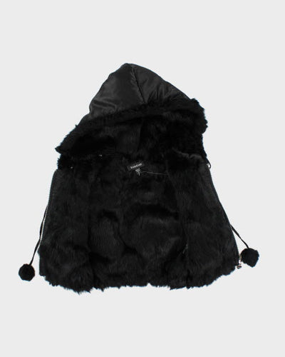 Y2k 00s Bebe Rabbit Fur Lined Bodywarmer - S
