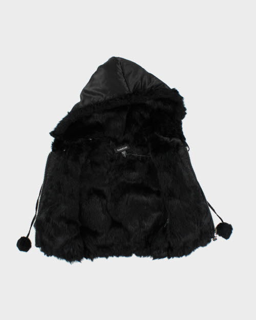 Y2k 00s Bebe Rabbit Fur Lined Bodywarmer - S