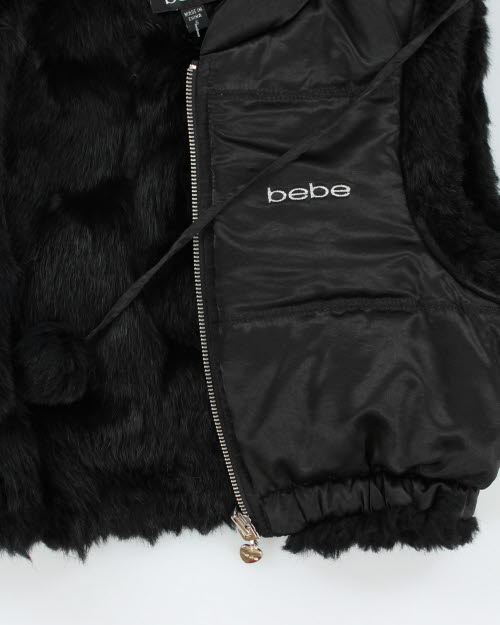 Y2k 00s Bebe Rabbit Fur Lined Bodywarmer - S