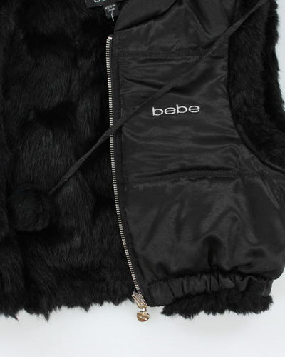 Y2k 00s Bebe Rabbit Fur Lined Bodywarmer - S