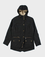 Barbour Black Hooded Jacket - M