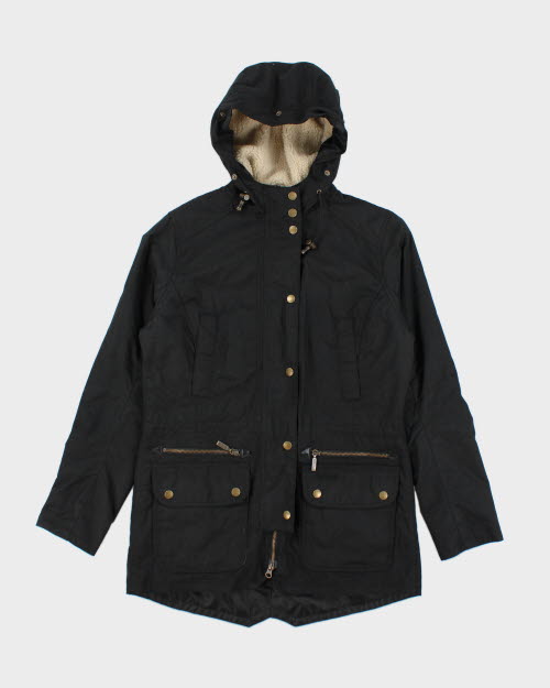 Barbour Black Hooded Jacket - M