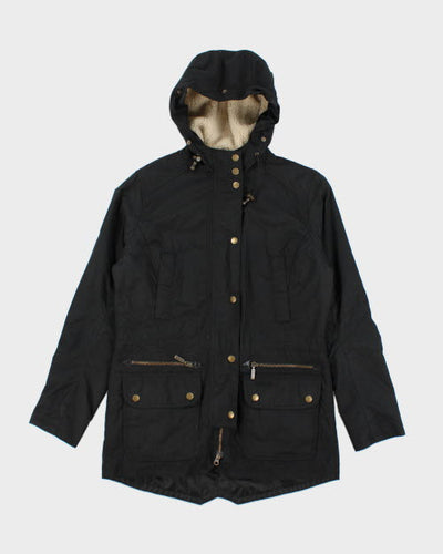 Barbour Black Hooded Jacket - M