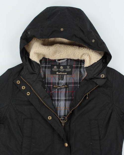 Barbour Black Hooded Jacket - M