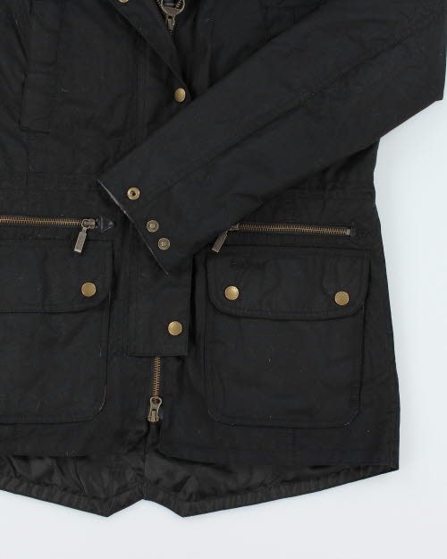 Barbour Black Hooded Jacket - M