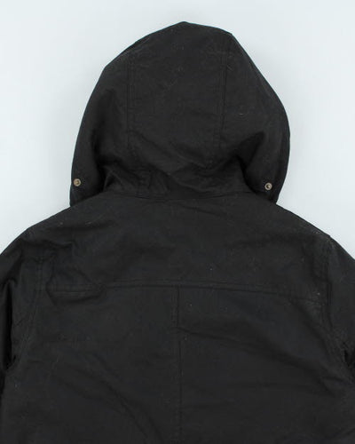 Barbour Black Hooded Jacket - M