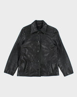 Vintage 90's Danier Button Up Leather Jacket - S