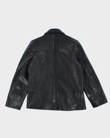 Vintage 90's Danier Button Up Leather Jacket - S