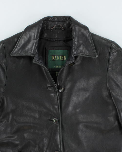 Vintage 90's Danier Button Up Leather Jacket - S