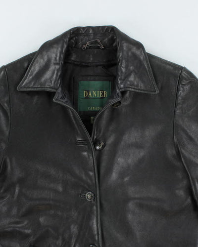 Vintage 90's Danier Button Up Leather Jacket - S
