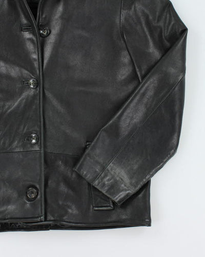 Vintage 90's Danier Button Up Leather Jacket - S