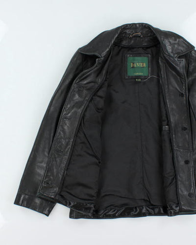 Vintage 90's Danier Button Up Leather Jacket - S