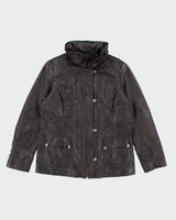 Vintage 90's Danier Brown Multi Pocket Leather Jacket - L