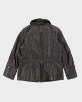 Vintage 90's Danier Brown Multi Pocket Leather Jacket - L