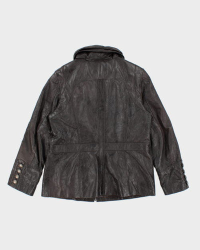 Vintage 90's Danier Brown Multi Pocket Leather Jacket - L