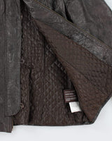 Vintage 90's Danier Brown Multi Pocket Leather Jacket - L