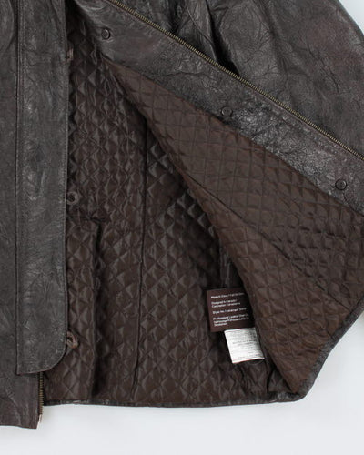 Vintage 90's Danier Brown Multi Pocket Leather Jacket - L