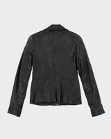 Vintage Y2K Danier Slim Fit Zip Up Leather Jacket - XXS