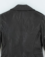 Vintage Y2K Danier Slim Fit Zip Up Leather Jacket - XXS