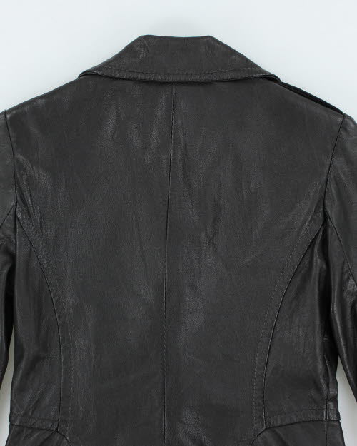 Vintage Y2K Danier Slim Fit Zip Up Leather Jacket - XXS