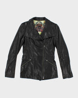 Vintage Y2K Danier Slim Fit Double Breasted Leather Jackets - XXS