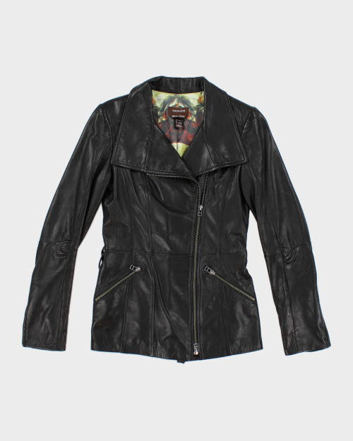Vintage Y2K Danier Slim Fit Double Breasted Leather Jackets - XXS