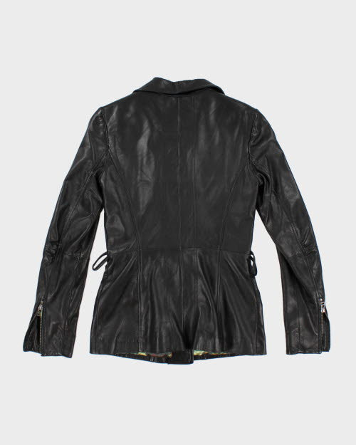 Vintage Y2K Danier Slim Fit Double Breasted Leather Jackets - XXS