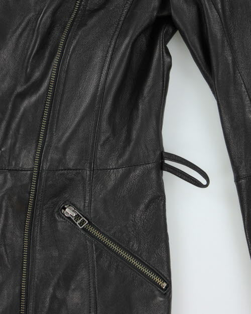 Vintage Y2K Danier Slim Fit Double Breasted Leather Jackets - XXS
