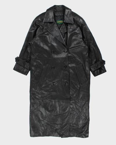 Vintage 90's Danier Oversized Heavyweight Leather Overcoat - M