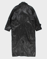 Vintage 90's Danier Oversized Heavyweight Leather Overcoat - M