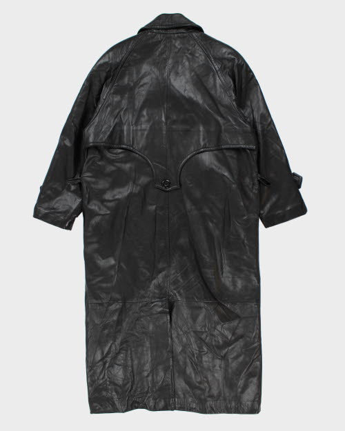 Vintage 90's Danier Oversized Heavyweight Leather Overcoat - M