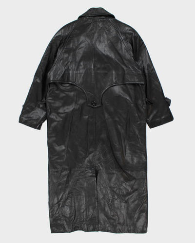 Vintage 90's Danier Oversized Heavyweight Leather Overcoat - M