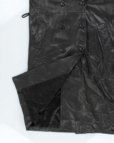 Vintage 90's Danier Oversized Heavyweight Leather Overcoat - M